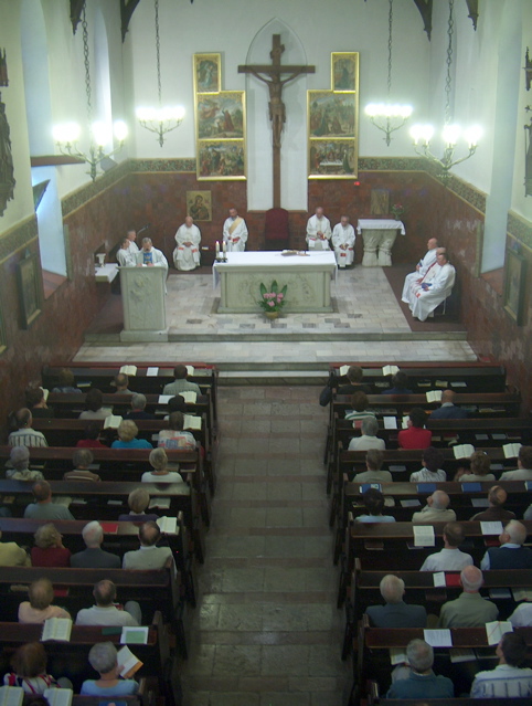 Meso de sankta Birgita en la kapelo de la seminarianoj