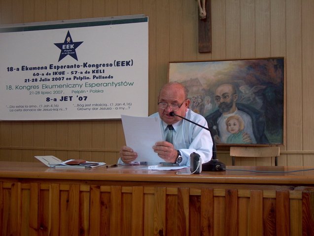 D-ro Eligiusz Sitek prelegas pri Mons. Konstanteno Dominik, episkopo de Pelplin, esperantisto - komenciĝis proceso pri lia beateco