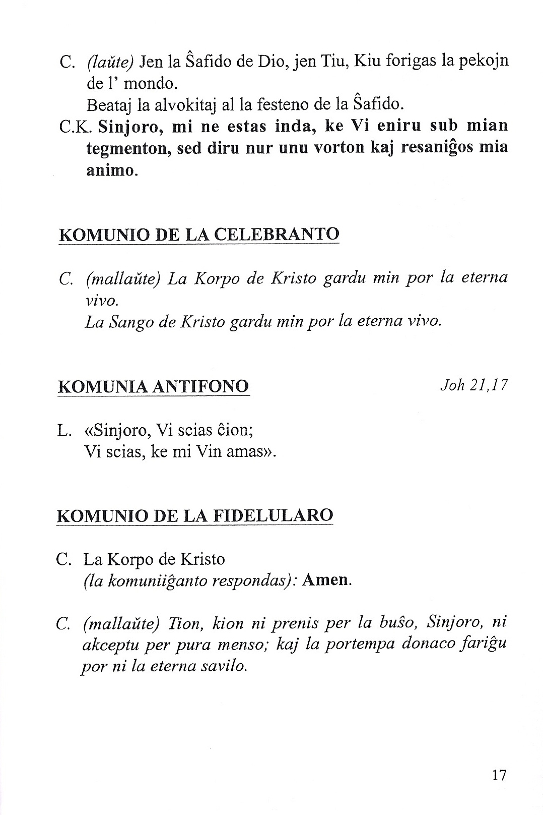 Rito de la komunio (sekvo)